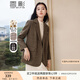 香影駝色毛呢西裝外套女2024秋冬季新款呢子通勤氣場強(qiáng)大休閑西服 駝色 M