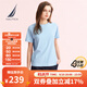 諾帝卡（NAUTICA）【商場同款】女裝春夏新款莫代爾棉親膚休閑短袖T恤女41TO04 高空藍(lán)色4CL L