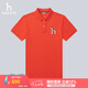 哈吉斯（HAZZYS）男裝【倫敦時(shí)裝周同款】夏款內(nèi)搭短袖T恤男POLO衫ASTZE0BBE18 橙色OR L （175/96A 48）