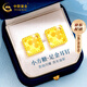 中國黃金（CHINA GOLD）愛(ài)心黃金耳釘女士99足金彎鉤耳飾生日禮物送女朋友老婆 足金小方糖耳釘+摯愛(ài)禮盒【紀念品】