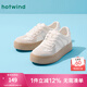 熱風(fēng)（Hotwind）商場(chǎng)同款女鞋復(fù)古銀色德訓(xùn)鞋25年春新款優(yōu)雅芭蕾風(fēng)厚底板鞋小白鞋 135米銀 37