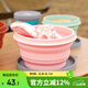 m square折疊碗便攜旅行硅膠杯碗食品級泡面碗露營(yíng)野餐寶寶碗 櫻花粉大碗