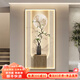 墨派（Mopai）玄關(guān)裝飾畫(huà)輕奢高級感帶led燈光畫(huà)入戶(hù)走廊過(guò)道掛畫(huà)背景墻壁畫(huà) 花開(kāi)富貴 80*160cm(LED燈畫(huà)/遙控插電款)
