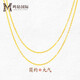 鳴鉆國際18k黃金環(huán)環(huán)相扣O字項鏈女a(chǎn)u750簡(jiǎn)約素鏈時(shí)尚頸飾送女友圣誕禮物