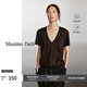 Massimo Dutti秋季新品2025女裝 休閑簡(jiǎn)約百搭款柔軟親膚純棉V領(lǐng)T恤 06831935 棕色 XS (CN 165/84A)尺碼偏大