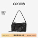 GROTTO個(gè)樂(lè )25年新款SoftCollar保齡球包單肩包小號中號通勤斜挎包 經(jīng)典黑S 亮銀