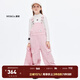 little MO&Co.親子裝 童裝春秋裝女童背帶褲粉色女孩連體褲長(zhǎng)褲兒童 柔粉色 120