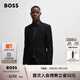 BOSS博斯【婚禮紀】男士彈力羊毛修身西裝套裝 001-黑色 M (48A)