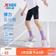 特步（XTEP）兒童童裝女童貼身反光印花針織五分褲 純正黑 160