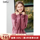 百圖betu女裝冬季新款毛衣慵懶風(fēng)高領(lǐng)插肩長(cháng)袖開(kāi)叉毛衫女2311T85 紫紅 M