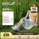 KISSCAT接吻貓女鞋美洋/秦嵐同款8cm內(nèi)增高太妃糖厚底德訓運動小白鞋 椰奶白 37 (235mm)