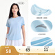 安踏（ANTA）輕風(fēng)速干T丨薄款吸濕透氣短袖t恤女2025夏季新款跑步健身運動上衣 【吸濕速干-小蠻腰】冰涼藍(lán)-4 M (女165)