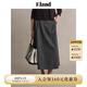 ELAND【傘裙】衣戀半身裙女學(xué)院風(fēng)含內(nèi)襯a字通勤裙子2025春季新款 灰色(15)Grey S