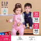 GAP嬰幼兒秋冬小熊logo抓絨連體衣兒童裝外出爬服哈衣643422