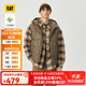 CAT卡特新品男戶外休閑防風防潑水防污三防羽絨馬甲外套輕戶外 棕色 L