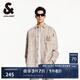 杰克·瓊斯（JACK&JONES）男裝NBA聯(lián)名雄鹿隊(duì)春夏款男長(zhǎng)袖襯衫燈芯絨字母logo長(zhǎng)袖224405003 卡其色E11 卡其色E11 M 175