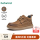 熱風(fēng)（Hotwind）休閑皮鞋男士2025年春季新款復古時(shí)尚高幫厚底輕質(zhì)休閑鞋男士皮鞋 02棕色 42