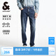 杰克·瓊斯（JACK&JONES）男裝秋季款男士牛仔褲貓須修身logo皮標百搭潮流長褲男224332016 中牛仔藍E41 中牛仔藍E41 34 180 W34/L32