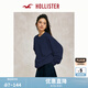 HOLLISTER辣妹經(jīng)典小海鷗寬松抓絨落肩套頭長(cháng)袖衛衣女裝KI352-4218 藍色 L (165/100A)