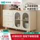 林氏家居奶油風(fēng)餐邊柜小戶(hù)型置物柜靠墻茶水柜實(shí)木腳斗柜林氏木業(yè)UN1T 【白色】UN1T-A1|1.2米矮柜