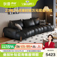 狄普意式皮藝沙發(fā)客廳國家補貼極簡(jiǎn)新款直排牛皮現代簡(jiǎn)約皮藝多森沙發(fā) 2.8m：Ultra版3.0重型樺木框架 接觸面洋東米洛提青皮 S+級牛皮