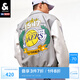 杰克·瓊斯（JACK&JONES）衣服男裝PU外套男NBA聯(lián)名湖人隊翻領(lǐng)重磅刺繡夾克外套高級感痞帥 E51灰色 常規 E51灰色 S 170