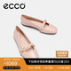 愛步（ECCO）夏季芭蕾舞鞋方頭羊皮淺口單鞋 舞悅234303 裸粉色38