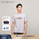 TOMMY HILFIGER夏季男裝順滑絲光棉休閑重工徽章刺繡合身打底短袖上衣T恤 白色YBR M （推薦：135-150斤）