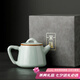 唐豐李桂蓮天青汝窯茶壺功夫茶具陶瓷單壺禮品 宋蘊(yùn)文竹壺禮盒裝