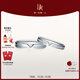 DR結(jié)婚對戒節(jié)日禮物L(fēng)OVEPALACE禮堂花徑簡約款QM0102/QW0102 單男戒-白/紅/黃18K金可選