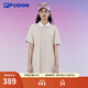 斐樂FILA FUSION潮牌女子針織連衣裙夏新款時(shí)尚基礎(chǔ)休閑裙子 乳糖色-BG L