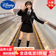 迪士尼（Disney）童裝女童套裝秋裝jk2025新款學(xué)院風(fēng)西裝襯衣百褶裙兒童女孩小西服 熱售黑色五件套（外套+裙子+襯衫+領(lǐng)帶+鏈條） 130 身高120-130cm年齡7-8歲