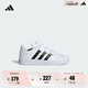 adidas小童T頭鞋 VL COURT 2.0魔術(shù)貼板鞋德訓鞋阿迪達斯輕運動(dòng) 白色/黑色   35