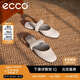 愛步（ECCO）涼鞋女 夏季平底方頭穆勒單鞋 安妮208573 石灰色38