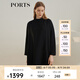 PORTS寶姿女裝秋冬新品新款簡(jiǎn)約優(yōu)雅純色長(zhǎng)袖連衣裙 黑色 L (8)