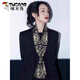 啄木鳥(niǎo)（TUCANO）100%桑蠶絲絲巾女杭州真絲綢緞女神襯衫百搭長(cháng)條飄帶領(lǐng)巾圍巾禮物 黑色指南針