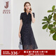 經典故事（JANE STORY）2025新款時尚氣質襯衫式雪紡連衣裙女夏季知性高端波點襯衣裙修身 M73藍白波點 2XL