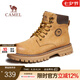 駱駝（CAMEL）【王俊凱同款】馬丁靴男秋冬2025新款大黃靴女戶外工裝靴登山鞋子 G122W7757TR金黃色（男 絨里款） 42