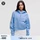 lululemon丨Scuba 女士超寬松款半拉鏈連帽衫 LW3HTOS 天空藍(lán) XS /S