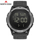 NORTH EDGE軍事風(fēng)當兵訓練運動(dòng)電子手表男士鬧鐘50米防水秒表倒計時(shí)輕便學(xué)生 TERRAX【黑色】