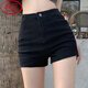浪莎牛仔短褲女夏季新款2025年外穿高腰修身超短褲休閑辣妹百搭熱褲子 黑色 【透氣顯瘦顯腿長(cháng)】 L 【推薦105-115斤】