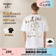 BOY LONDON【范丞丞同款】夏季短袖情侶小熊涂鴉滿印潮牌T恤N01019 白色 M 此款偏大，建議拍小一碼