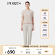 PORTS寶姿春季新品女裝簡約通勤純色休閑長褲ALP8P007PWQ076 米白色 XS (2)