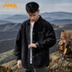 JEEP吉普2026春秋新款男士牛仔外套工裝長(cháng)袖開(kāi)衫牛仔襯衣休閑男裝衣服