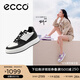愛(ài)步（ECCO）板鞋女 倪妮同款增高厚底輕盈透氣百搭拼色休閑鞋 街頭ACE856823 黑色/灰白色85682350020 37