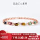 IL&CO尤珂 S925銀天然碧璽手鏈女寶石手串七夕情人節(jié)禮物送女友老婆 2.6克拉 天然碧璽手鏈