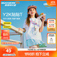 Skechers斯凱奇兒童夏季吸濕短袖T恤舒適休閑透氣運動(dòng)上衣P225K085 【舒適純棉】亮白色/0019 140