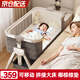 ANGI BABY嬰兒床多功能折疊床可拼接大床可移動(dòng)寶寶搖搖床新生兒哄睡神器 銀色【尿布臺(tái)+椰棕墊+蚊帳】 嬰兒床拼接大床移動(dòng)?jì)雰捍残律鷥? title=