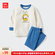 優(yōu)衣庫嬰幼兒寶寶繪本合作系列睡衣長(cháng)袖起居服套裝478466 64 湖藍色 90