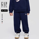 蓋璞【大小童同款】男女童2025秋季新款logo抓絨束腳褲衛褲805417